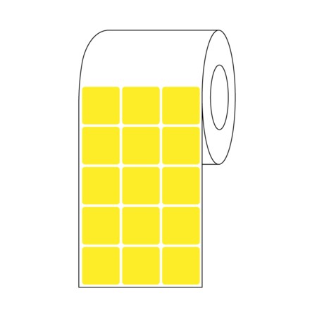 Nevs Xylene Resistant Slide Label, 7/8" x 7/8", 3 Across Yellow CB-SL-78-TTP-3-Y
